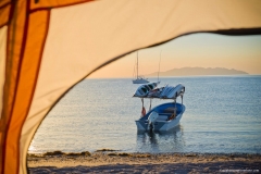 IH boat & sunrise Puerto Gato 9x6